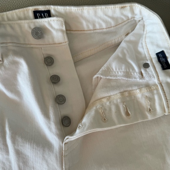 GAP Curvy Cheeky Straight white Denim Jeans size00/24 - Picture 2 of 7